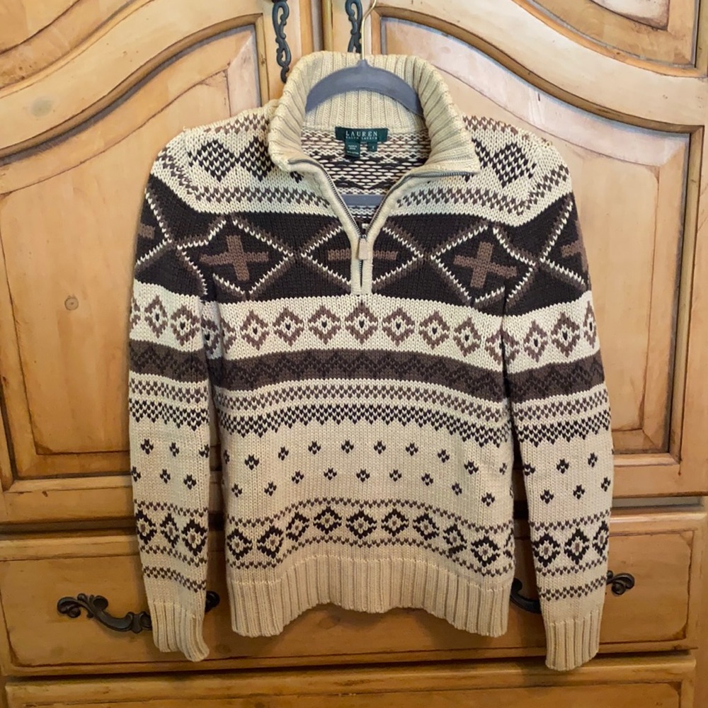 LAUREN by Ralph Lauren 100% Cotton Sweater. Small